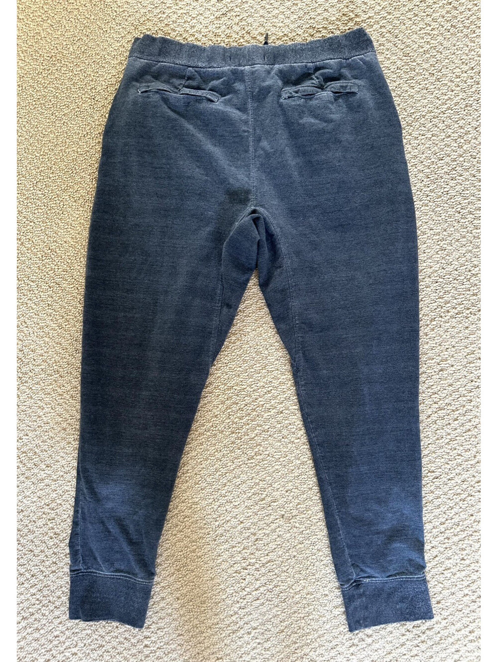 JOHN VARVATOS Pants Mens L French Terry Jogger Sweatpants Drawstring Washed Blue - Picture 2 of 9